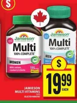 Food Basics JAMIESON MULTI VITAMINS offer