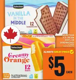Food Basics SELECTION ICE CREAM POPS OR SANDWICHES offer