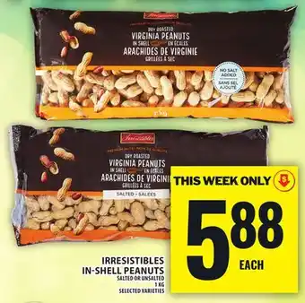 Food Basics IRRESISTIBLES IN-SHELL PEANUTS offer