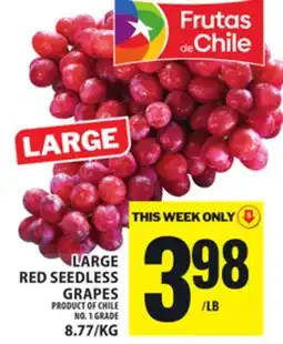 Food Basics LARGE RED SEEDLESS GRAPES offer