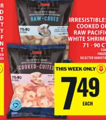 Food Basics IRRESISTIBLES COOKED OR RAW PACIFIC WHITE SHRIMP 71 - 90 CT offer
