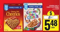 Food Basics GENERAL MILLS FAMILY SIZE CEREAL offer
