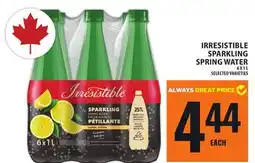 Food Basics IRRESISTIBLE SPARKLING SPRING WATER offer