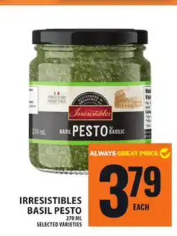 Food Basics IRRESISTIBLES BASIL PESTO offer