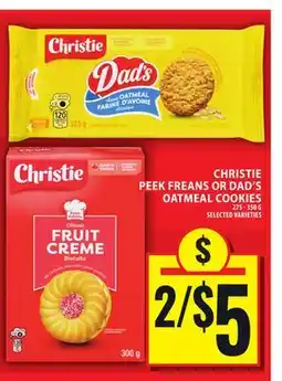 Food Basics CHRISTIE PEEK FREANS OR DAD'S OATMEAL COOKIES offer