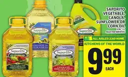 Food Basics SAPORITO VEGETABLE, CANOLA, SUNFLOWER OR CORN OIL offer