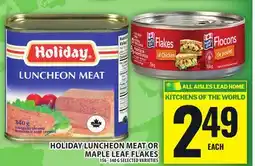 Food Basics HOLIDAY LUNCHEON MEAT OR MAPLE LEAF FLAKES offer