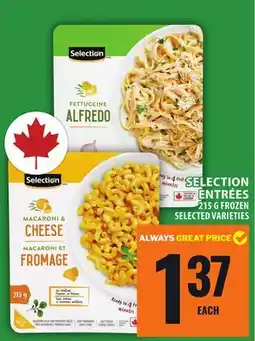 Food Basics SELECTION ENTRÉES offer