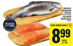 Food Basics WHOLE RAINBOW TROUT OR SALMON PORTIONS offer