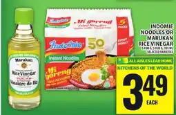 Food Basics INDOMIE NOODLES OR MARUKAN RICE VINEGAR offer