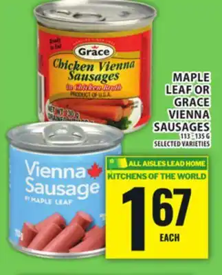 Food Basics MAPLE LEAF OR GRACE VIENNA SAUSAGES offer