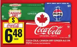 Food Basics COCA-COLA, CANADA DRY GINGER ALE OR PEPSI offer
