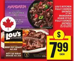 Food Basics LOU'S KITCHEN FULLY COOKED ENTRÉES offer