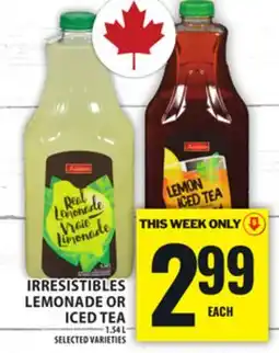 Food Basics IRRESISTIBLES LEMONADE OR ICED TEA offer