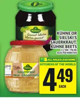 Food Basics KÜHNE OR SIELSKI'S SAUERKRAUT, KÜHNE BEETS offer