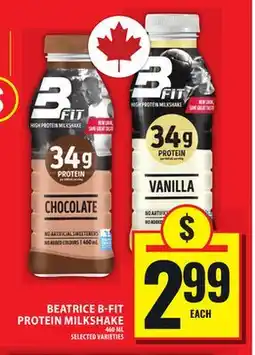Food Basics BEATRICE B-FIT PROTEIN MILKSHAKE offer