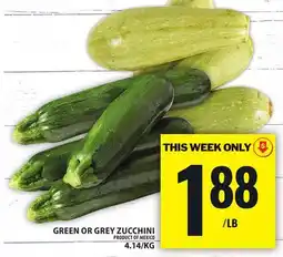 Food Basics GREEN OR GREY ZUCCHINI offer