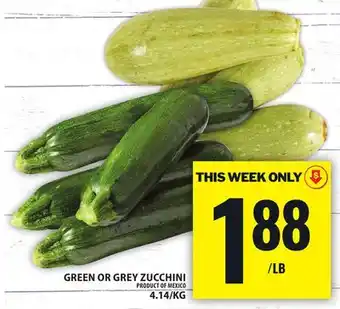 Food Basics GREEN OR GREY ZUCCHINI offer