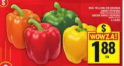 Food Basics RED, YELLOW, OR ORANGE SWEET PEPPERS OR GREEN SWEET PEPPERS offer
