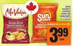 Food Basics MISS VICKIE'S POTATO CHIPS OR SUNCHIPS offer