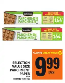 Food Basics SELECTION VALUE SIZE PARCHMENT PAPER offer