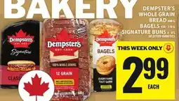 Food Basics DEMPSTER'S WHOLE GRAIN BREAD OR BAGELS OR SIGNATURE BUNS offer
