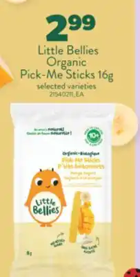 Real Canadian Superstore LITTLE BELLIES ORGANIC PICK-ME STICKS, 16G offer