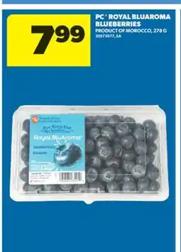 Real Canadian Superstore PC ROYAL BLUAROMA BLUEBERRIES, 278 G offer