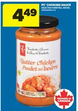 Real Canadian Superstore PC COOKING SAUCE, 400 ML offer