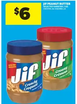 Real Canadian Superstore JIF PEANUT BUTTER, 1 KG offer