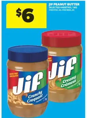 Real Canadian Superstore JIF PEANUT BUTTER, 1 KG offer
