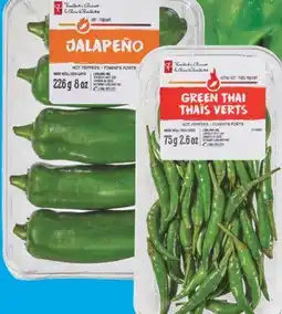 Real Canadian Superstore PC PEPPER HOT JALAPENO, 226 G OR PEPPER HOT THAI GREEN, 75 G offer