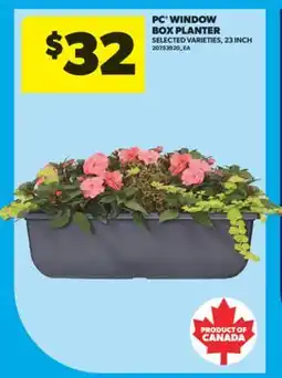 Real Canadian Superstore PC WINDOW BOX PLANTER, 23 INCH offer