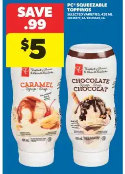 Real Canadian Superstore PC SQUEEZABLE TOPPINGS, 428 ML offer