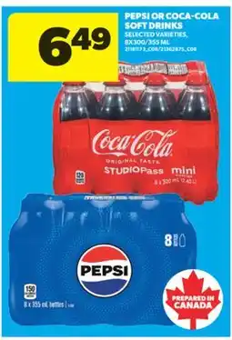 Real Canadian Superstore PEPSI OR COCA-COLA SOFT DRINKS, 8X300/355 ML offer