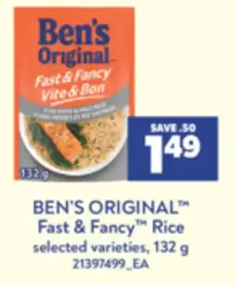 Real Canadian Superstore BEN'S ORIGINAL FAST & FANCY RICE, 132 G offer