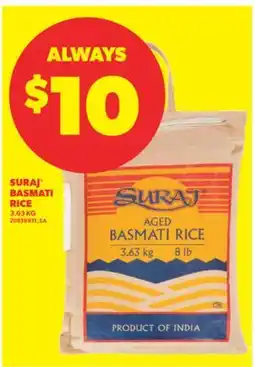 Real Canadian Superstore SURAJ BASMATI RICE, 3.63 KG offer