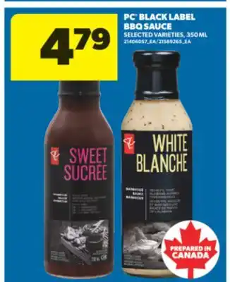 Real Canadian Superstore PC BLACK LABEL BBQ SAUCE, 350 ML offer