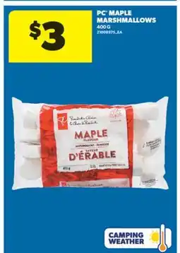 Real Canadian Superstore PC MAPLE MARSHMALLOWS, 400 G offer
