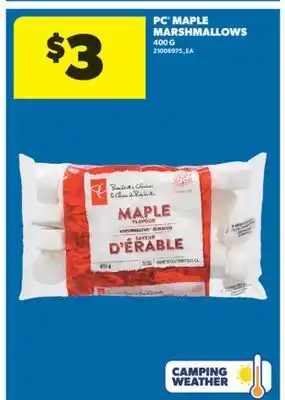 Real Canadian Superstore PC MAPLE MARSHMALLOWS, 400 G offer