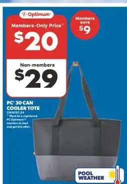 Real Canadian Superstore PC 30 CAN COOLER TOTE offer