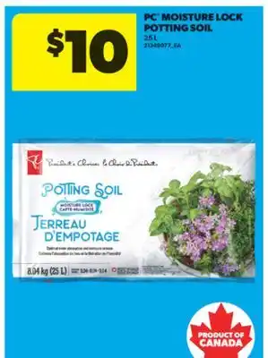 Real Canadian Superstore PC MOISTURE LOCK POTTING SOIL, 25 L offer