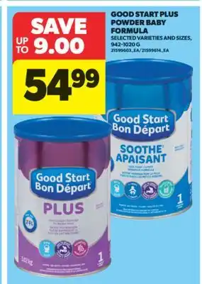 Real Canadian Superstore GOOD START PLUS POWDER BABY FORMULA, 942-1020 G offer