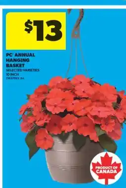 Real Canadian Superstore PC ANNUAL HANGING BASKET, 10 INCH offer