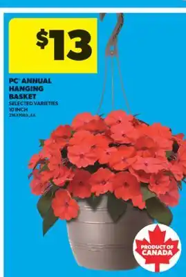 Real Canadian Superstore PC ANNUAL HANGING BASKET, 10 INCH offer