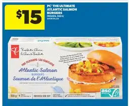 Real Canadian Superstore PC THE ULTIMATE ATLANTIC SALMON BURGERS, 500 G offer