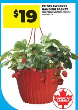 Real Canadian Superstore PC STRAWBERRY HANGING BASKET, 11 INCH offer