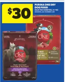 Real Canadian Superstore PURINA ONE DRY DOG FOOD, 6-7 KG offer