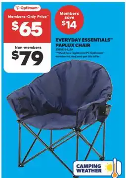 Real Canadian Superstore EVERYDAY ESSENTIALS PAPLUX CHAIR offer