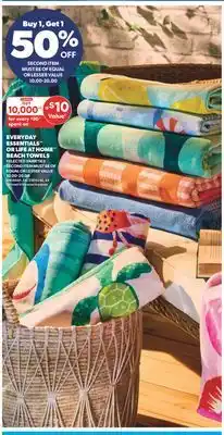 Real Canadian Superstore EVERYDAY ESSENTIALS OR LIFE AT HOME BEACH TOWELS offer